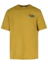 Maison Kitsuné 'falling' Brown Cotton T-shirt In Yellow