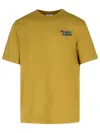 Maison Kitsuné 'falling' Brown Cotton T-shirt In Yellow
