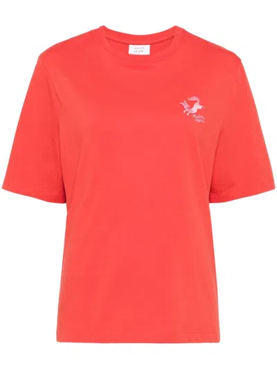 Maison Kitsuné Fancy Fox T-shirt In Red