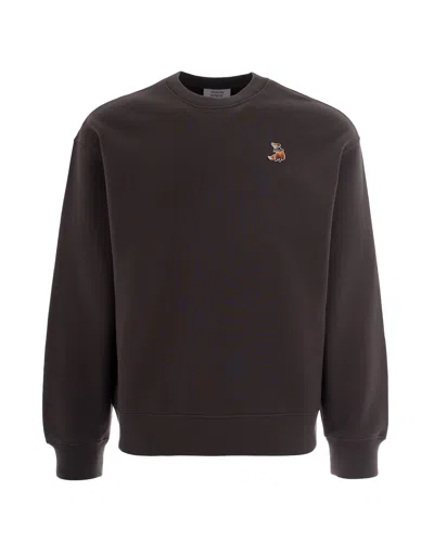 Maison Kitsuné Felpa Comfort Dreaming Fox Beluga In Brown