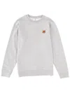 Maison Kitsuné Gray Fox Head Patch Regular Sweatshirt In Gray
