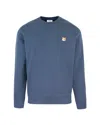 Maison Kitsuné Fox Head Patch Sweatshirt Blue