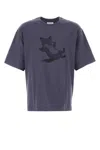 MAISON KITSUNÉ MAISON KITSUNÉ FIG COLORED T-SHIRTS AND POLOS
