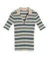 Maison Kitsuné Fine Rib Striped Polo In Multi