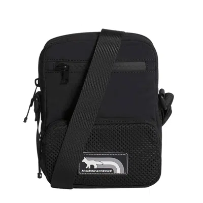 Maison Kitsuné Flash Fox Crossbody Pouch In Black