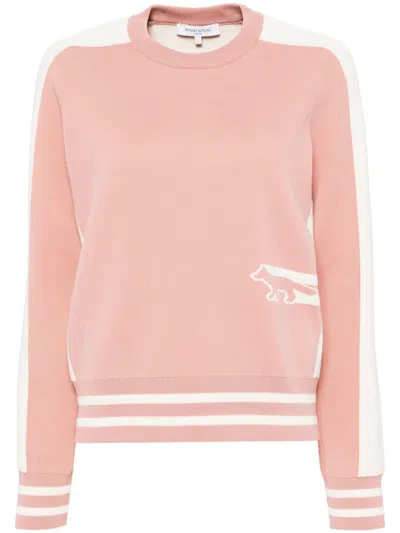 Maison Kitsuné Flash Fox Jumper In Pink