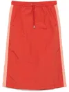 Maison Kitsuné Flash Fox Long Skirt In Red