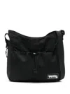 Maison Kitsuné Black Flash Fox Messenger Bag In Black