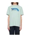 Maison Kitsuné Green Flash Fox T-shirt In Green