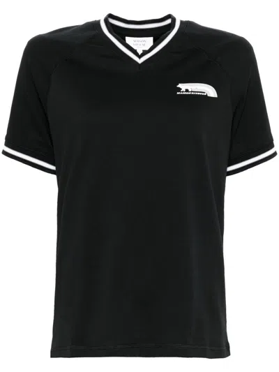 Maison Kitsuné Flash Fox Raglan T-shirt In Black