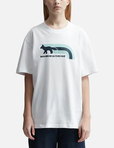 Maison Kitsuné Flash Fox Relaxed Tee-shirt In White