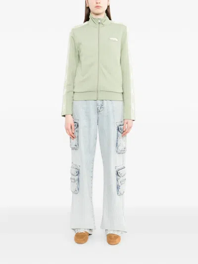 Maison Kitsuné Flash-fox Zipped Sweatshirt In Green