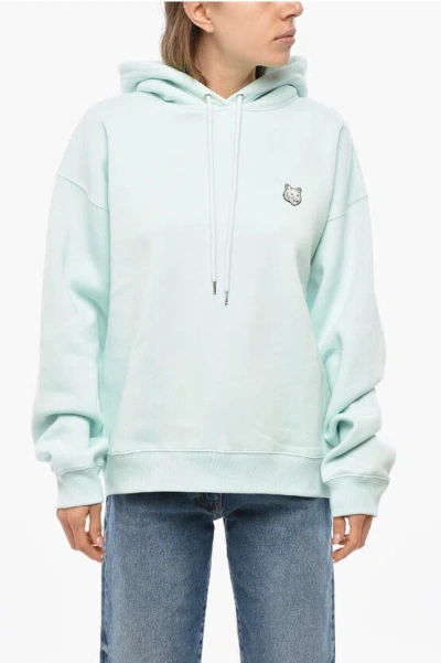 Maison Kitsuné Fleeced-cotton Hoodie With Embroidery