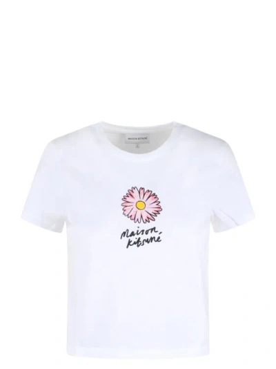 Maison Kitsuné Floating Flower Baby T-shirt In White