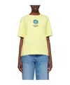 Maison Kitsuné Yellow Floating Flower T-shirt In Yellow