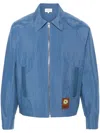 Maison Kitsuné Floating Flower-patch Bomber Jacket In Blue