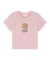 Maison Kitsuné Floating Flower-print Cotton T-shirt In Pink