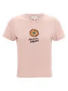 Maison Kitsuné Floating Flower-print Cotton T-shirt In Pink