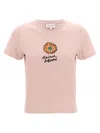 Maison Kitsuné Floating Flower-print Cotton T-shirt In Pink
