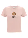 Maison Kitsuné Floating Flower-print Cotton T-shirt In Pink