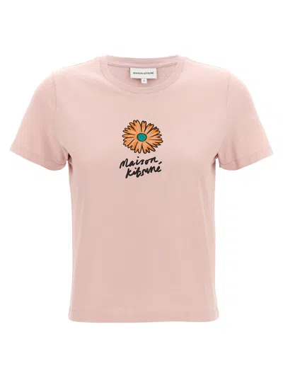 MAISON KITSUNÉ FLOATING FLOWER T-SHIRT PINK