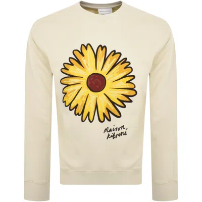 Maison Kitsuné Maison Kitsune Flower Sweatshirt Beige