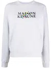 Maison Kitsuné Logo-print Cotton Sweatshirt In Grey