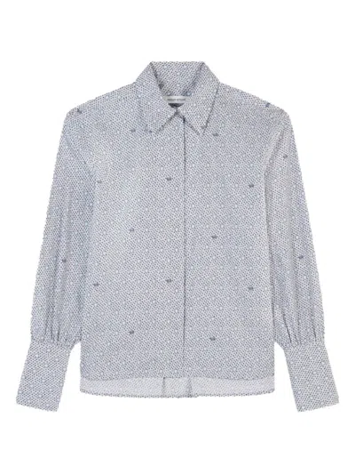 Maison Kitsuné Foulard-print Shirt In White