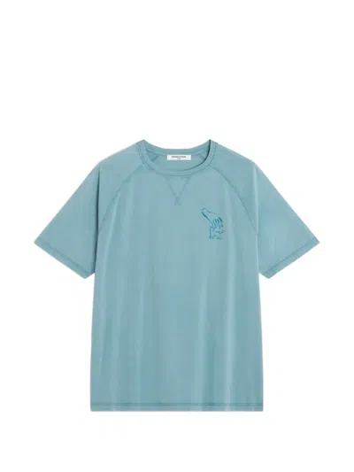 Maison Kitsuné Fountain Stamp T-shirt In Blue