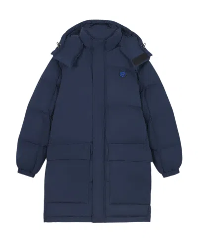 Maison Kitsuné Fox-appliqué Padded Coat In Blue