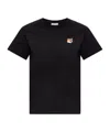 Maison Kitsuné T-shirt With Fox Patch In Black