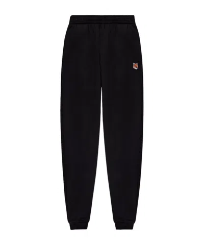 Maison Kitsuné Fox-appliqué Track Pants In Black