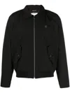 Maison Kitsuné Fox Appliqué Cotton Bomber Jacket In Black