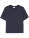 Maison Kitsuné Fox-appliqué Cotton T-shirt In Blue
