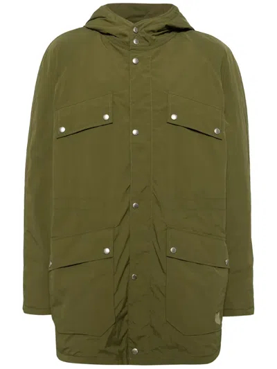 Maison Kitsuné Fox-appliqué Hooded Parka In Green
