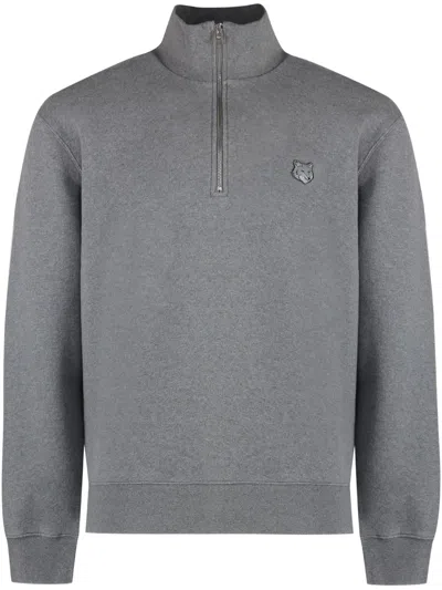 MAISON KITSUNÉ FOX-APPLIQUÉ SWEATSHIRT