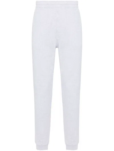 Maison Kitsuné Fox Head Cotton Track Pants In Grey