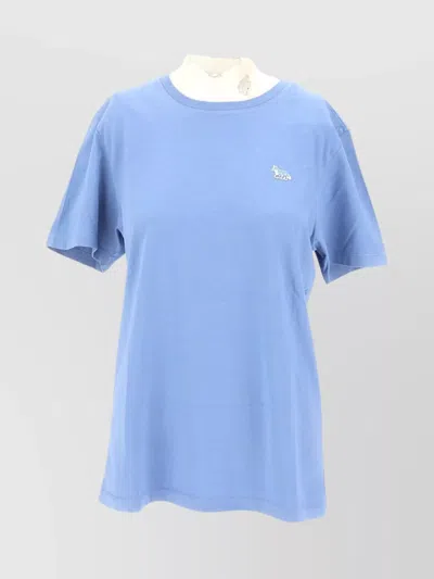 Maison Kitsuné Fox Baby Patch Tee-shirt Regular In Blue