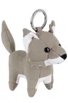 Maison Kitsuné Fox Bag Charm In Gray