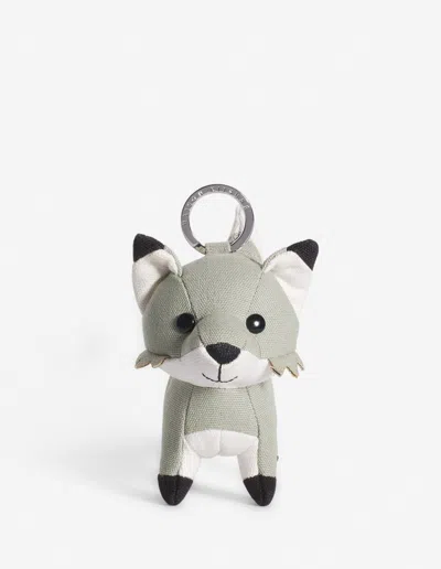 Maison Kitsuné Fox Bag Charm Accessories In Gray