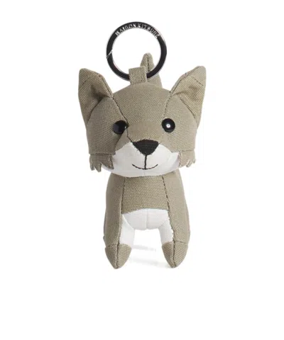 Maison Kitsuné Fox Bag Charm In Brown