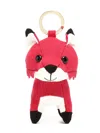 Maison Kitsuné Fox Bag Charm Keyring In Red