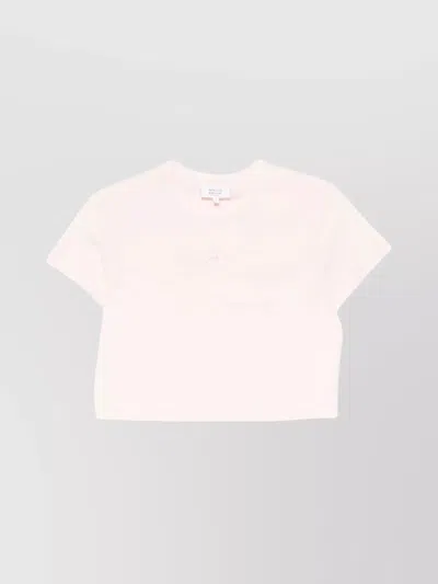 Maison Kitsuné Fox Bebe Patch Baby Tee-shirt In Pink