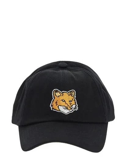 Maison Kitsuné Fox Cap In Black