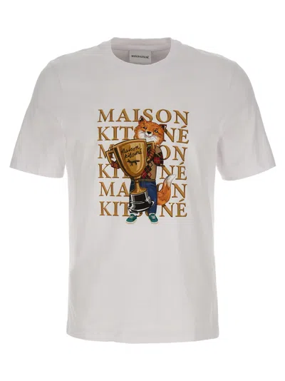Maison Kitsuné Fox Champion T-shirt In White
