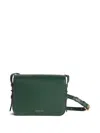 Maison Kitsuné Fox-clasp Leather Cross Body Bag In Green