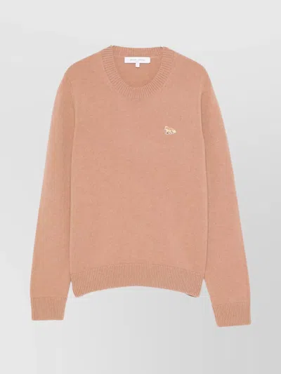 MAISON KITSUNÉ FOX DESIGN WOOL KNIT JUMPER
