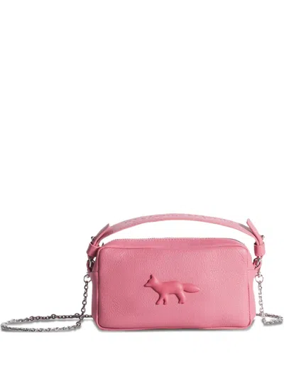 Maison Kitsuné Fox-embossed Leather Cross Body Bag