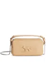 Shop Maison Kitsuné Fox-embossed Leather Cross Body Bag