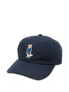 Maison Kitsuné Fox-embroidered Baseball Cap In Blue